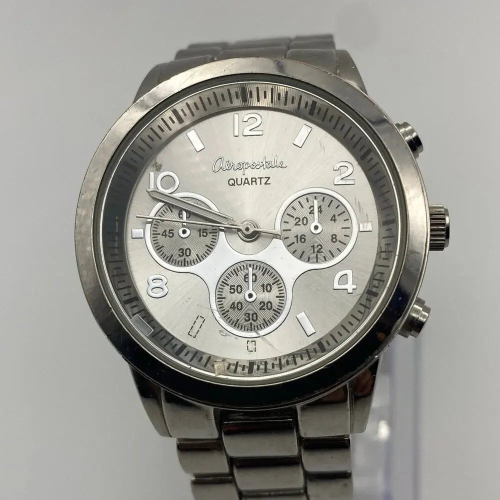 Chic Aeropostale Silver-Tone Multi-Dial Watch - New Battery!